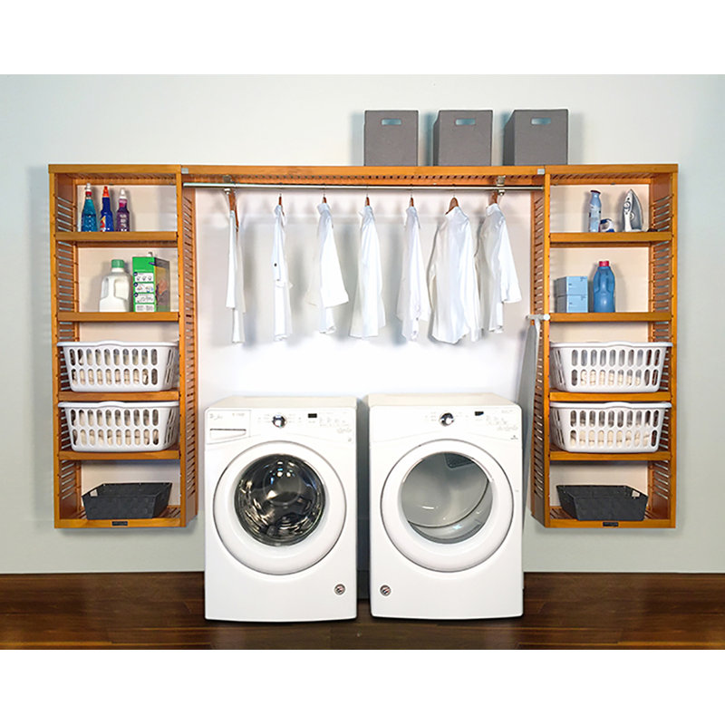John Louis Home Premium Solid Wood Laundry Room Organizer